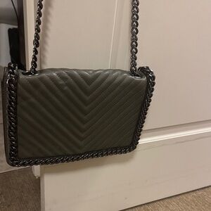 ALDO Olive Green Quilted Chain Shoulder Bag